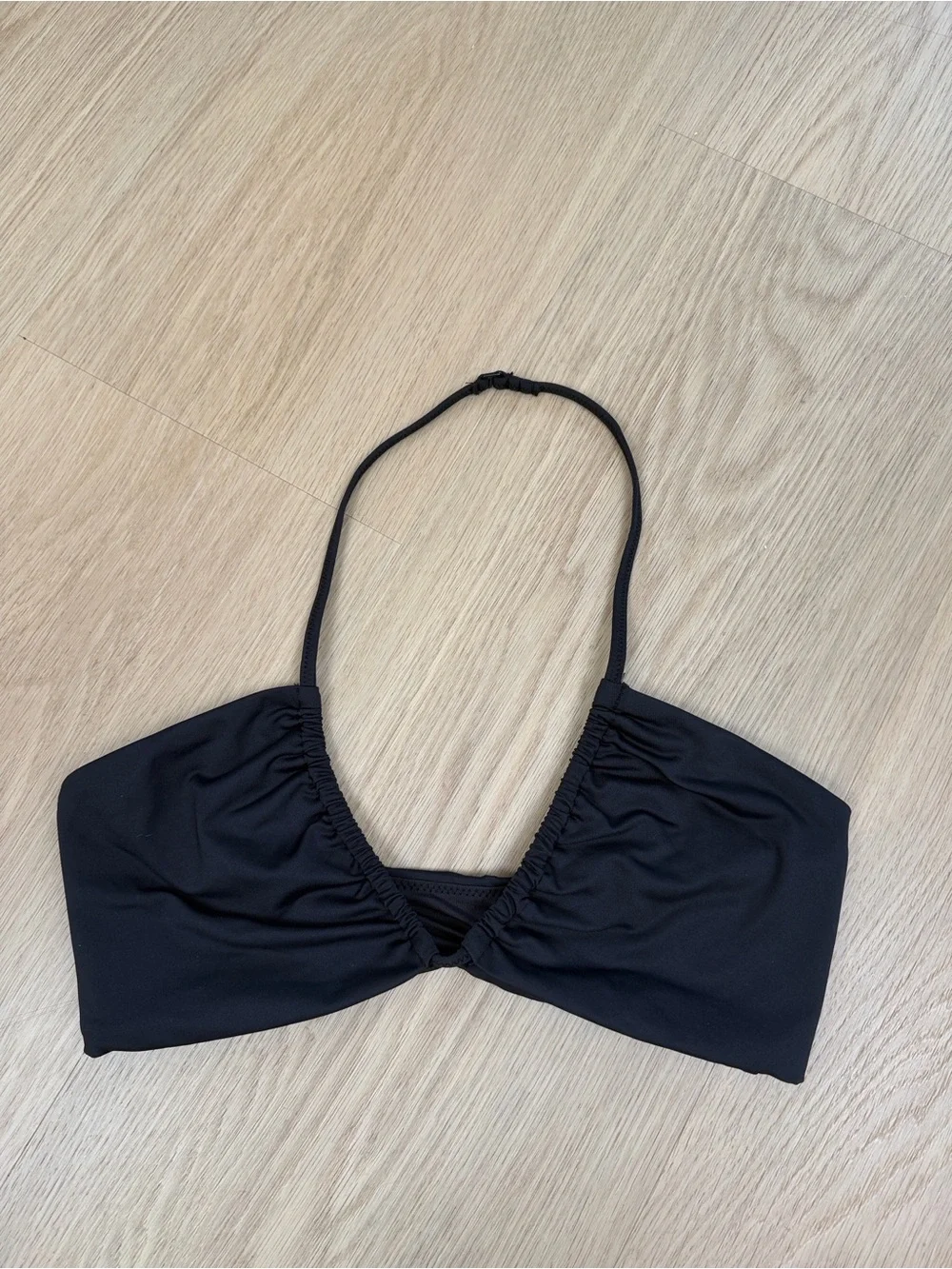 SKIMS Ruched Halter Triangle Bikini Top S